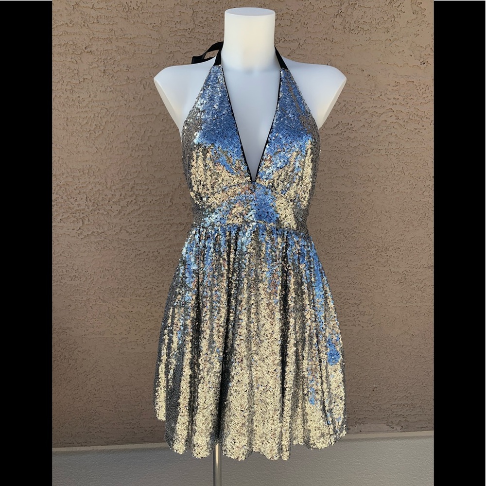 Silver sequins dress